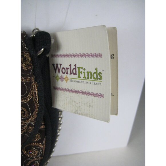 NEW World Finds Handmade Fair Trade Small Crossbody Sequin Purse Chain Strap Bag - Picture 2 of 16